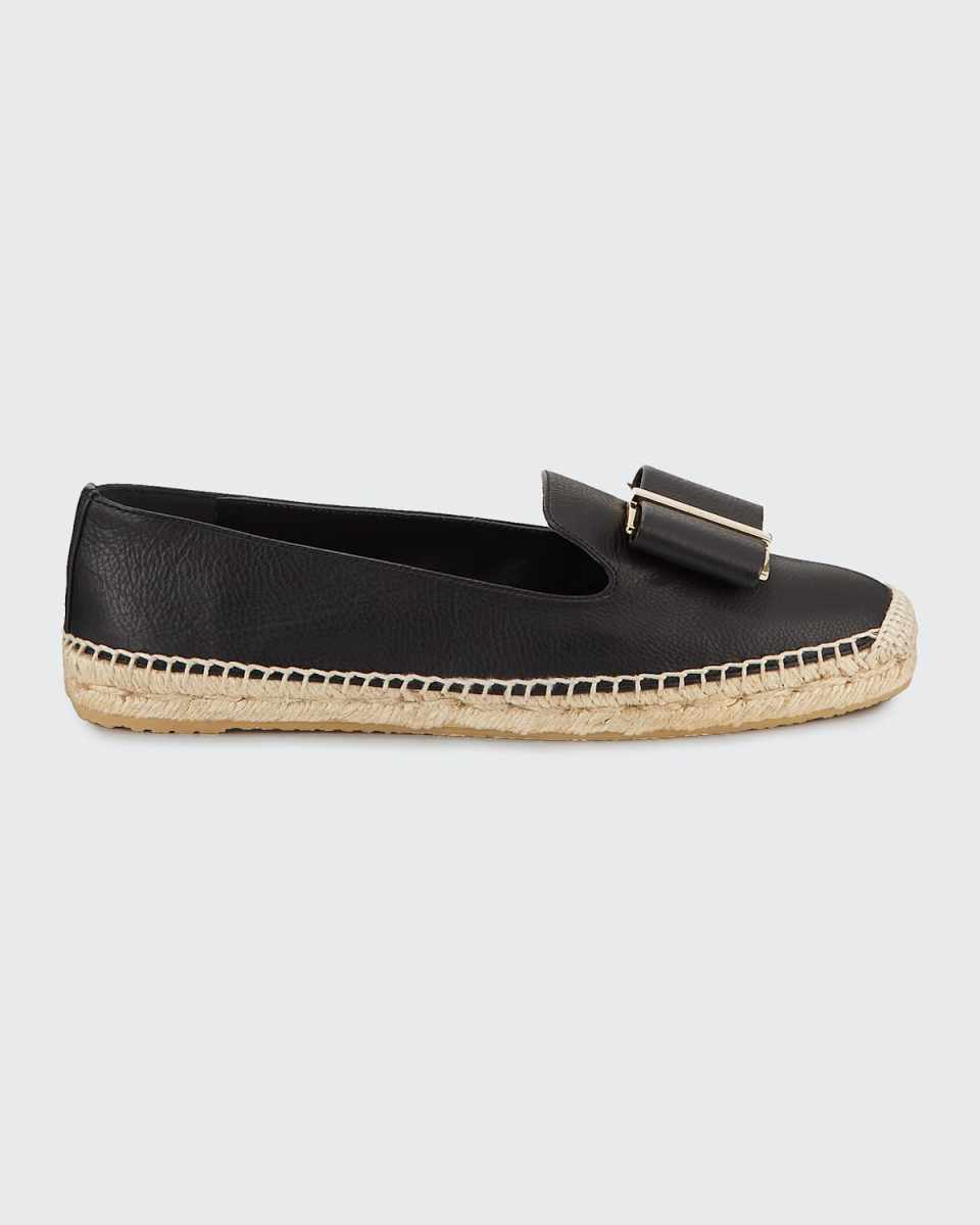 Sannio Leather Bow Espadrilles